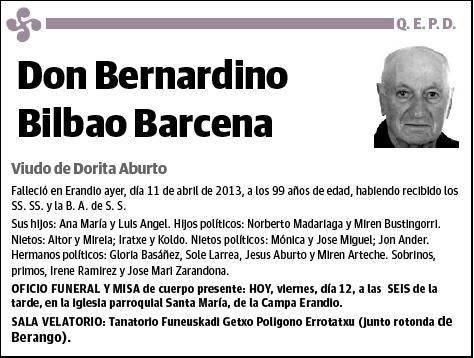 BILBAO BARCENA,BERNARDINO