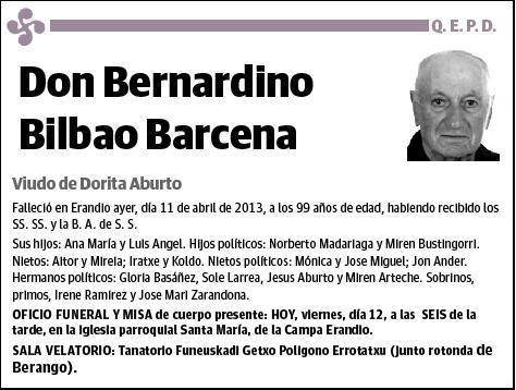 BILBAO BARCENA,BERNARDINO