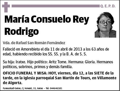 REY RODRIGO,MARIA CONSUELO