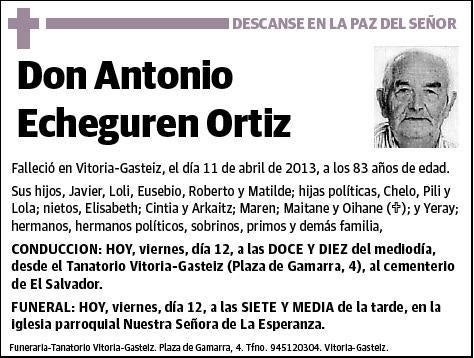 ECHEGUREN ORTIZ,ANTONIO