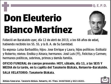 BLANCO MARTINEZ,ELEUTERIO