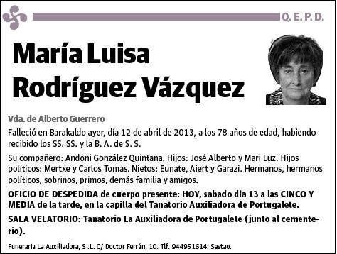 RODRIGUEZ VAZQUEZ,MARIA LUISA