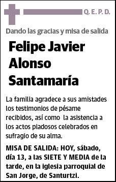 ALONSO SANTAMARIA,FELIPE JAVIER