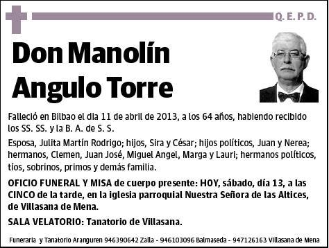 ANGULO TORRE,MANOLIN