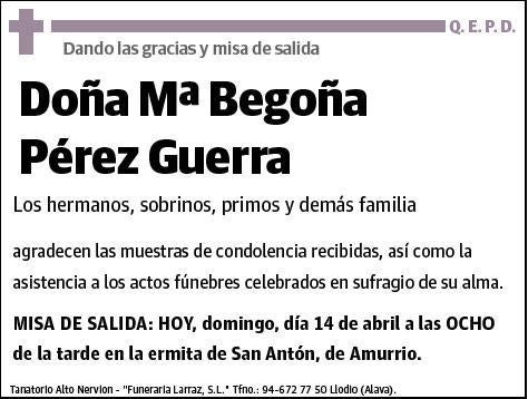 PEREZ GUERRA,Mª BEGOÑA