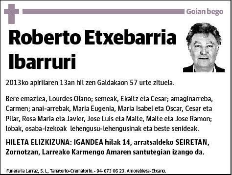 ETXEBARRIA IBARRURI,ROBERTO