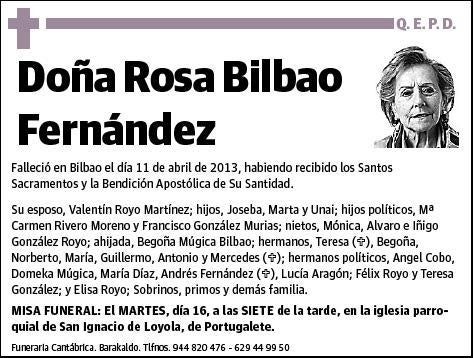 BILBAO FERNANDEZ,ROSA