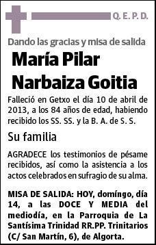 NARBAIZA GOITIA,MARIA PILAR