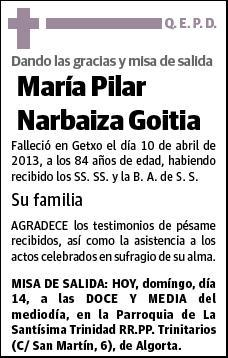 NARBAIZA GOITIA,MARIA PILAR