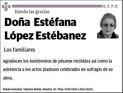 LOPEZ ESTEBANEZ,ESTEFANA