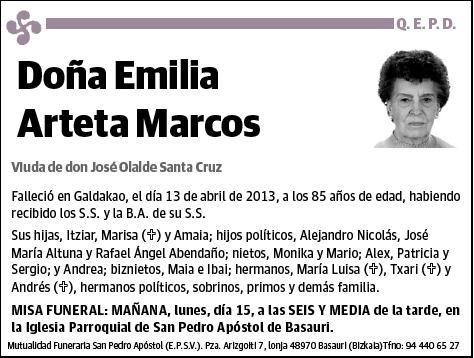 ARTETA MARCOS,EMILIA