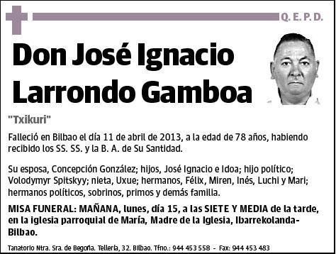 LARRONDO GAMBOA,JOSE IGNACIO