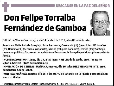 TORRALBA FERNANDEZ DE GAMBOA,FELIPE