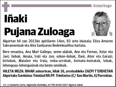 PUJANA ZULOAGA,IÑAKI