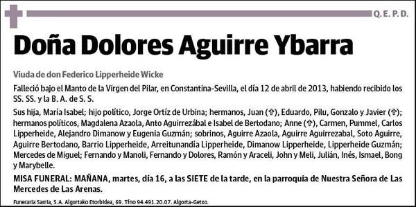 AGUIRRE YBARRA,DOLORES