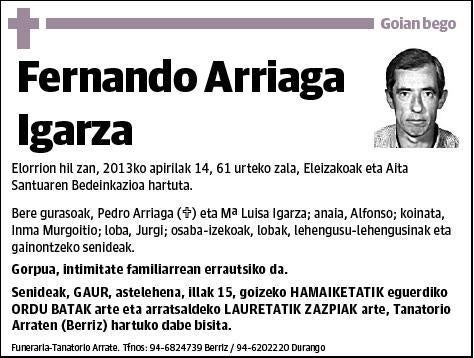 ARRIAGA IGARZA,FERNANDO