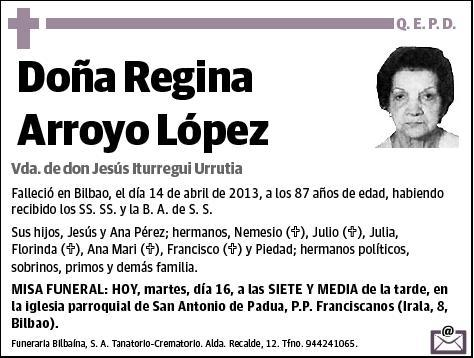 ARROYO LOPEZ,REGINA