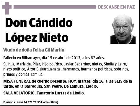 LOPEZ NIETO,CANDIDO