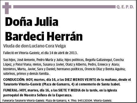 BARDECI HERRAN,JULIA