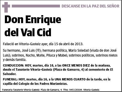 DEL VAL CID,ENRIQUE