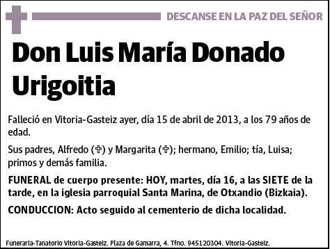 DONADO URIGOITIA,LUIS MARIA