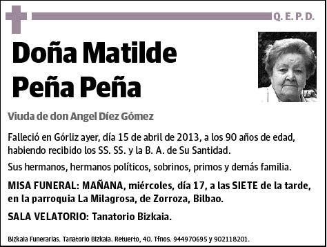 PEÑA PEÑA,MATILDE