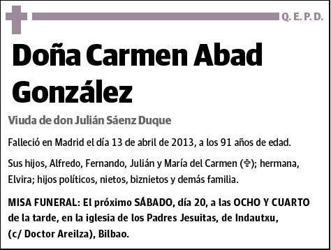 ABAD GONZALEZ,CARMEN