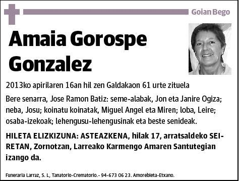 GOROSPE GONZALEZ,AMAIA