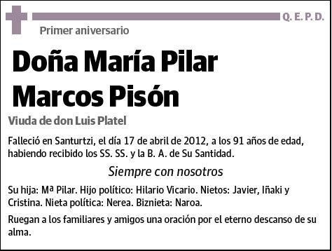 MARCOS PISON,MARIA PILAR