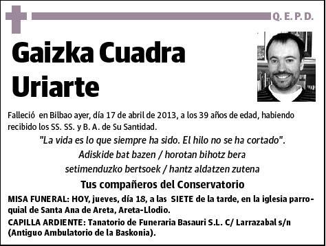 CUADRA URIARTE,GAIZKA