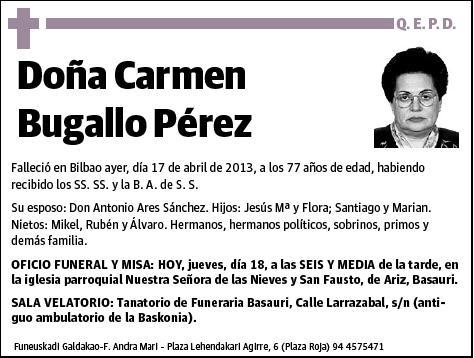 BUGALLO PEREZ,CARMEN