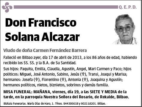 SOLANA ALCAZAR,FRANCISCO