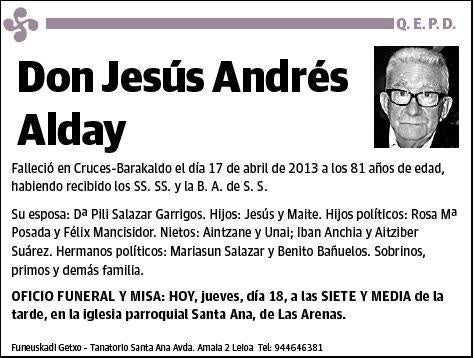 ANDRES ALDAY,JESUS