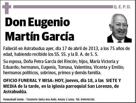 MARTIN GARCIA,EUGENIO