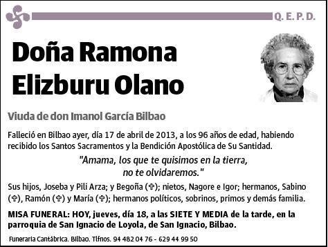 ELIZBURU OLANO,RAMONA