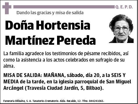 MARTINEZ PEREDA,HORTENSIA
