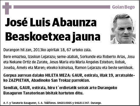 ABAUNZA BEASKOETXEA,JOSE LUIS