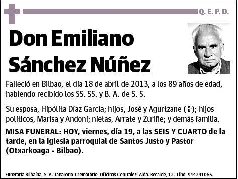 SANCHEZ NUÑEZ,EMILIANO