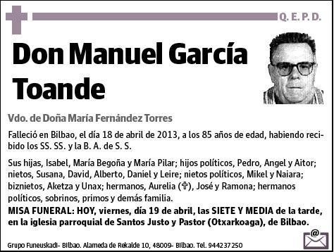 GARCIA TOANDE,MANUEL