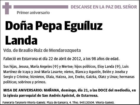 EGUILUZ LANDA,PEPA