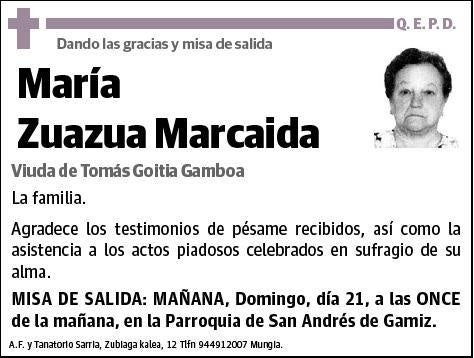 ZUAZUA MARCAIDA,MARIA