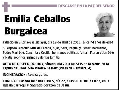 CEBALLOS BURGAICEA,EMILIA