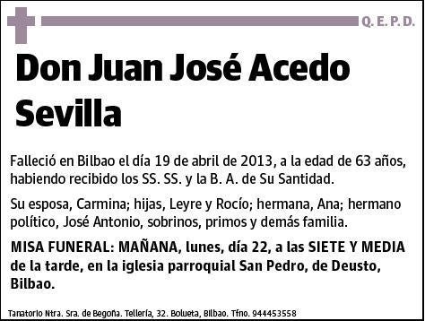 ACEDO SEVILLA,JUAN JOSE