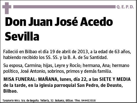 ACEDO SEVILLA,JUAN JOSE