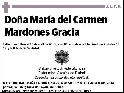 MARDONES GRACIA,MARIA DEL CARMEN