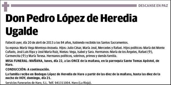 LOPEZ DE HEREDIA UGALDE,PEDRO