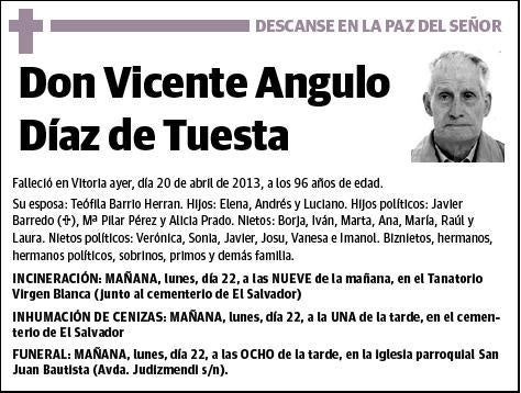 ANGULO DIAZ DE TUESTA,VICENTE