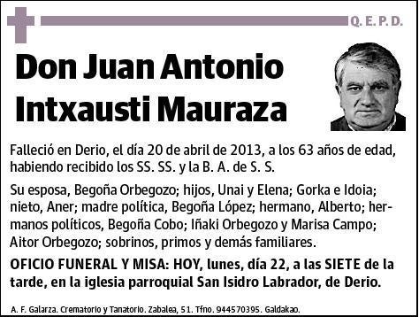 INTXAUSTI MAURAZA,JUAN ANTONIO