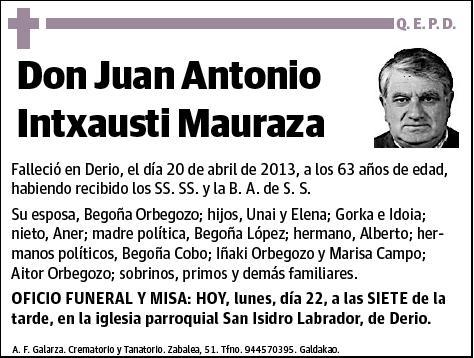 INTXAUSTI MAURAZA,JUAN ANTONIO