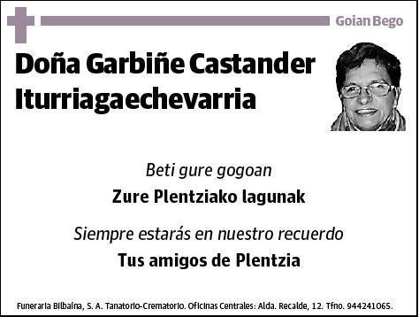 CASTANDER ITURRIAGAECHEVARRIA,GARBIÑE